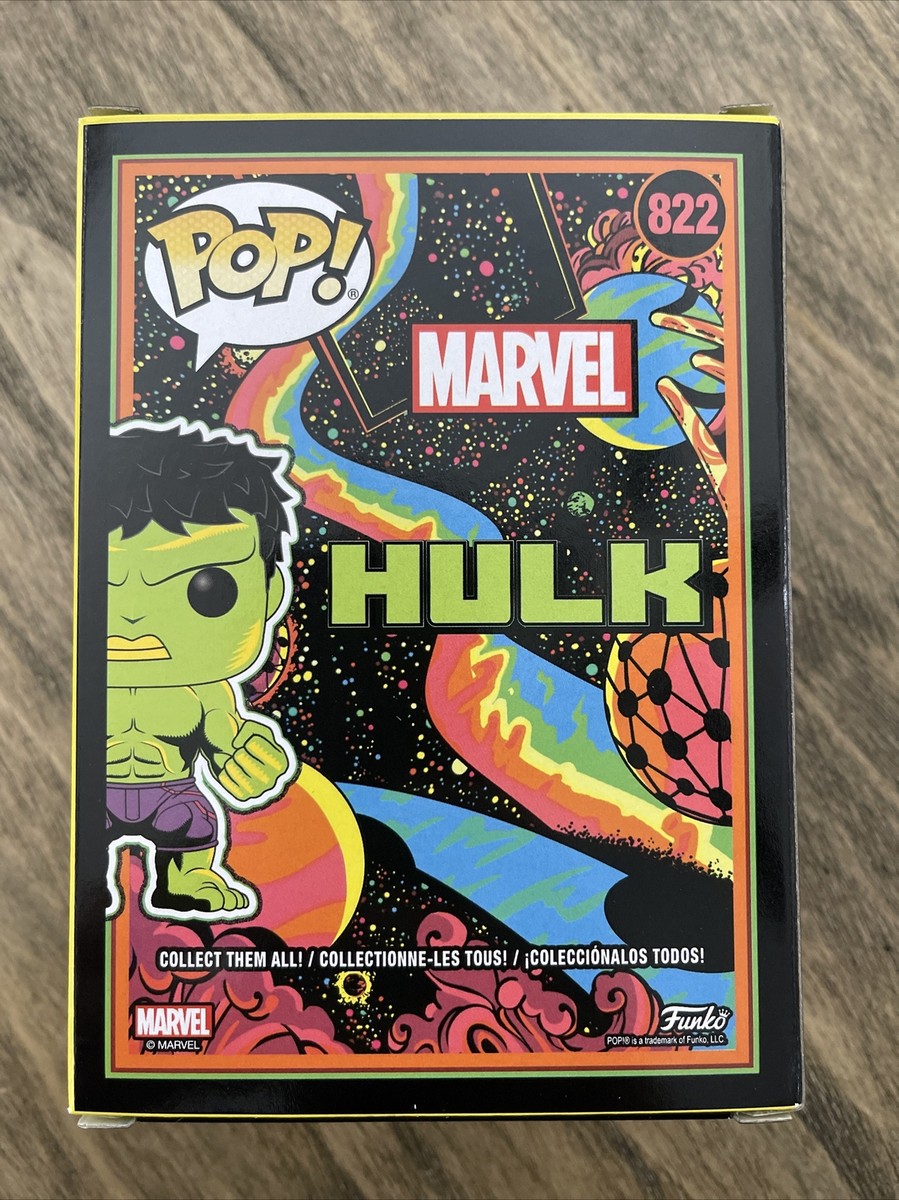 Funko Pop! Marvel black light HULK #822 Funko Shop Exclusive IN