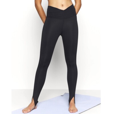 NEW Nike Women's Yoga Core Cutout 7/8 Leggings size L Black