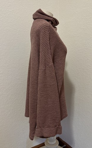 She + Sky Top Shirt MEDIUM rosa mauve oversized Pullover Waffelstrick 972 - Bild 4 von 6
