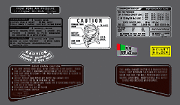 1982 Honda CB900F Complete Decal Set Pin Striping Warning Caution Decals -SILVER - Picture 4 of 6