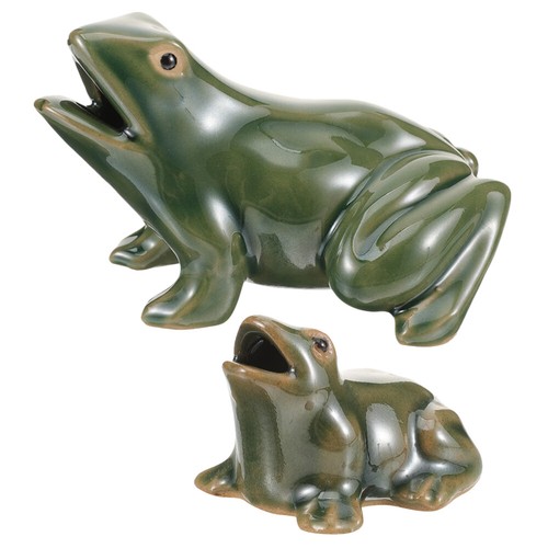 2 Pcs Frosch Keramik Brunnen Für Vogelbad Stück Aquarium Dekoration - Bild 11 von 12