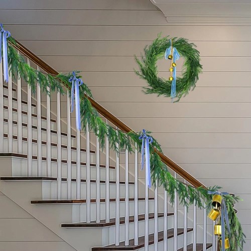 Real Touch Artificial Norfolk Pine Garland Holiday Decoration - Picture 11 of 11