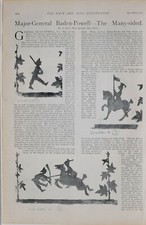 1900 Print Major General Baden-Powell NABY & Army Artikel