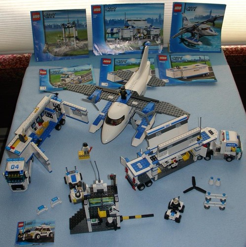lego system police city sets #60044 #7236 #7723 #7743 all mostly