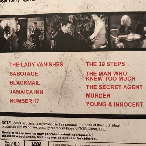 15 Alfred Hitchcock Films DVD Box Set Vol 1 &2 Master of Macabre Horror Thriller - Picture 5 of 6