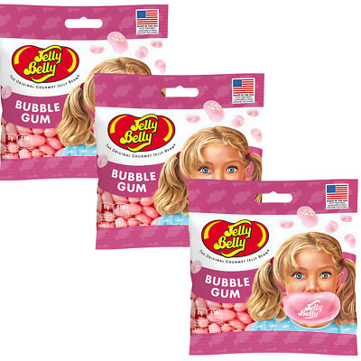 Jelly Belly Bubble Gum Jelly Beans 3 Bags 3.5 oz Nostalgic Candy