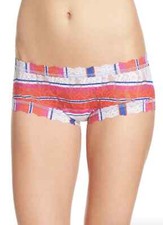Hanky Panky L108116 Multicolor Cabana Stripe Boyshorts Underwear Women's Size L
