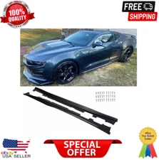 For 2016-22 Chevy Camaro RS SS 6th Side Skirts Extension Rocker Panels ZL1 Style