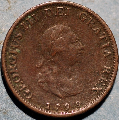 1799 Great Britian Georgius III Farthing KM#646