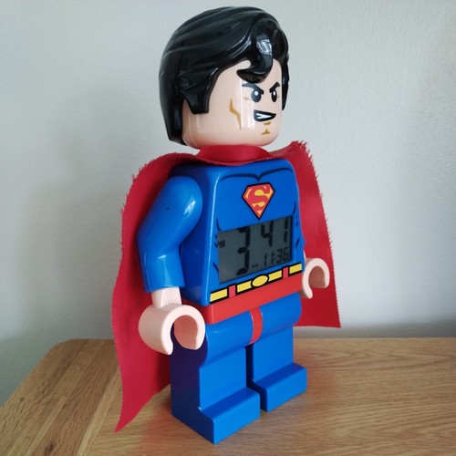 Lego DC Super Heroes Superman Figure Alarm Clock - Picture 3 of 9