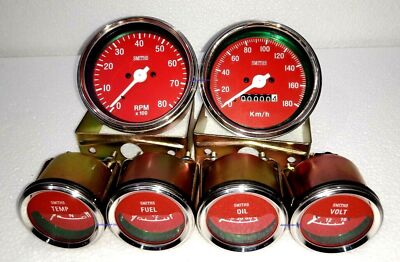 Smiths Replika-Messinstrumente-Kit, 85 mm mechanischer Tacho, 52 mm...