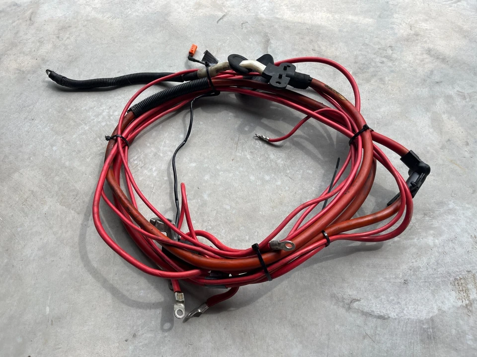 95-01 BMW 740iL E38 положительный красный кабель аккумулятора с клеммой OEM 1436898 - Изображение 2 из 4