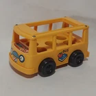 Vintage Fisher Price Little People Yellow Nursery School Mini Bus Very Nice