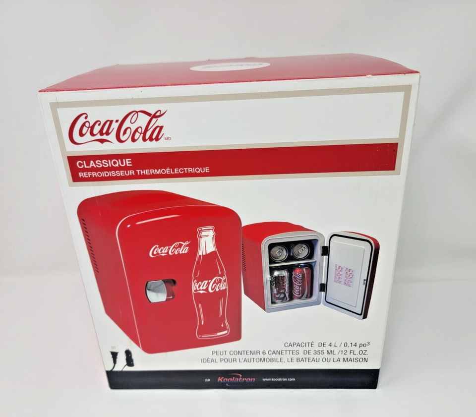 CocaCola 6 Can Personal Mini Cooler Mini Fridge 120VAC / 12VDC BRAND