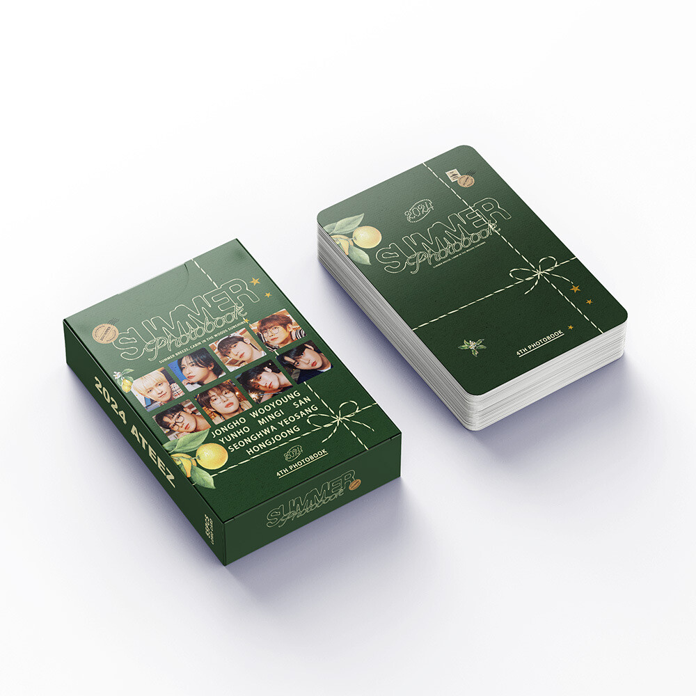 55pcs Kpop Ateez Paper Lomo Photo Cards Summer Photobook