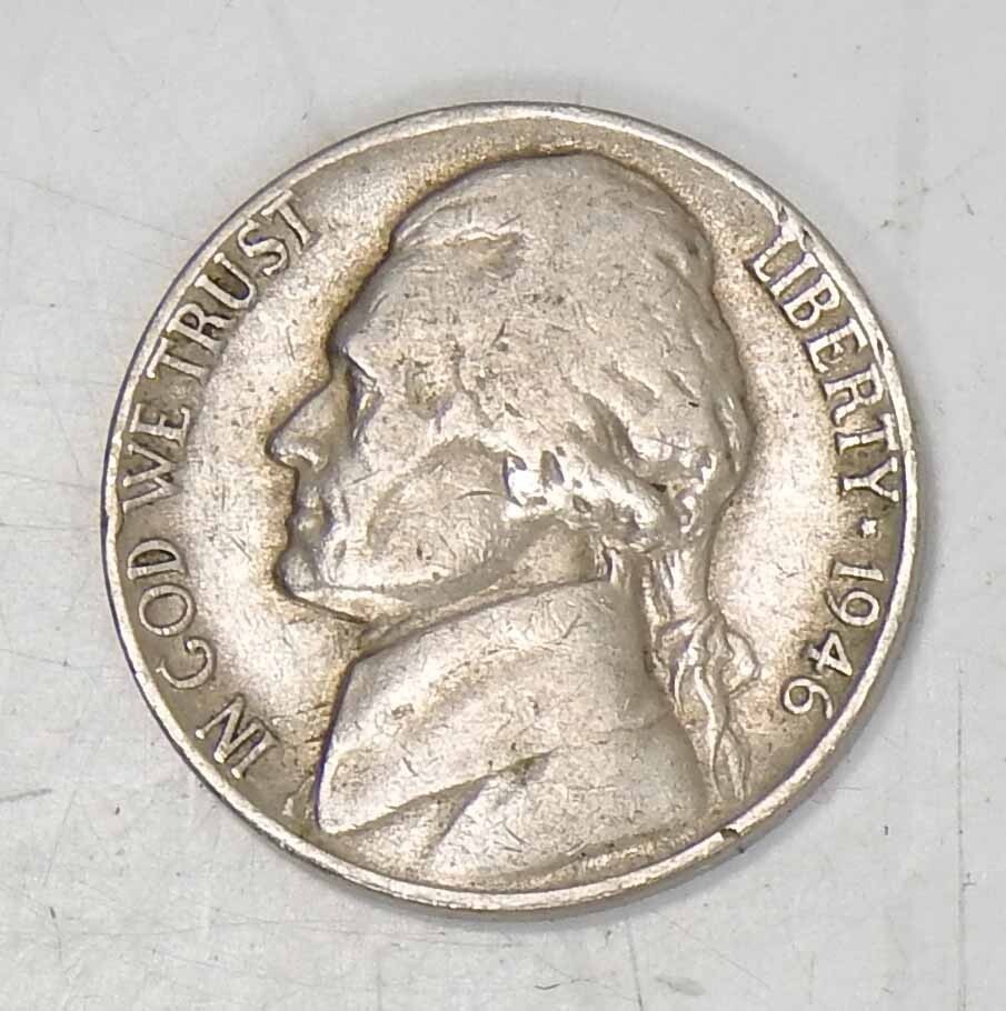 1946年 Jefferson nickel error 1946 Jefferson RARE Nickel wrong Planchette Collectible Errors | eBay