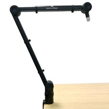 Sonic Fiber Deluxe Desk-Mounted Microphone Boom Stand For Podcasts  Recording