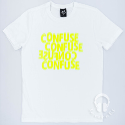 Confuse White 3D Music T-shirts soft 100% combed cotton Unisex XS S M L XL XXL 
