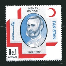 PAKISTAN 1978, RED CROSS, HENRI DUNANT BIRTH DAY, Scott 448 MINT, V.L. HINGED