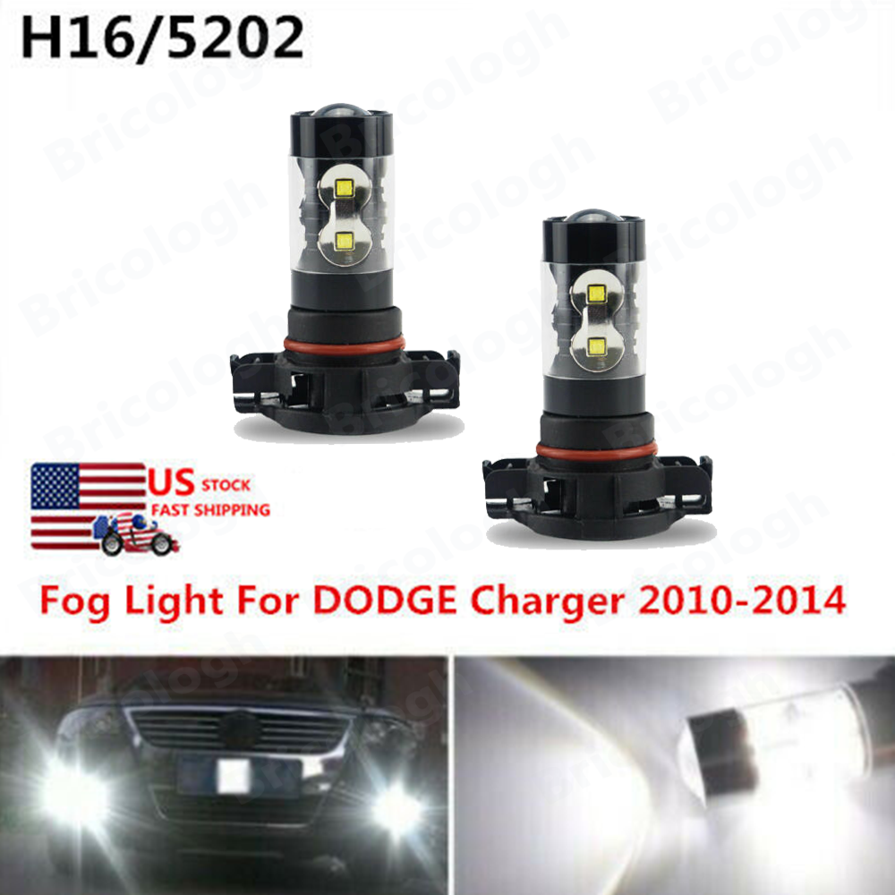for Dodge Charger 2011-2014 6X 8000k LED headlight high/low + fog light bulb kit