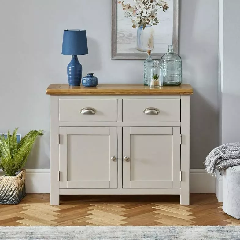 Cotswold Grey Painted Medium 2 Door 2 Drawer Sideboard CG25 eBay