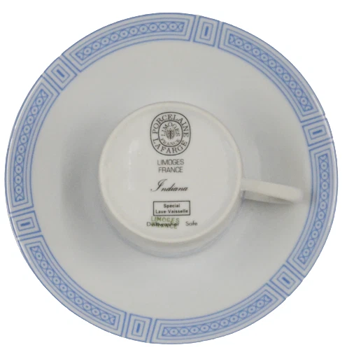 Servizio Caffè in Porcellana 24 Pezzi Porcelaine Lafarge Indiana Set 12 Persone, fotografia 3 di 4