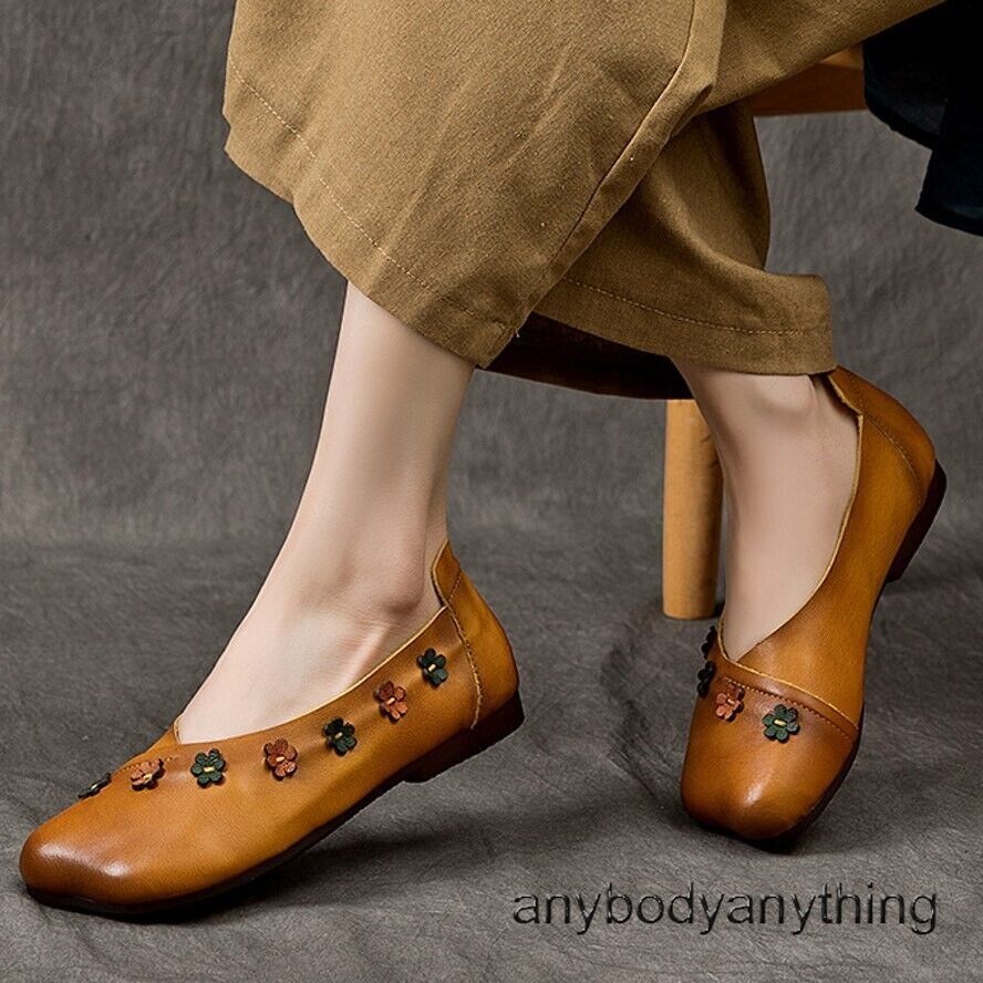 PANTOFOLA D’ORO Scarpe basse donna vera pelle mocassini slip on ciabatte comode floreali balletti