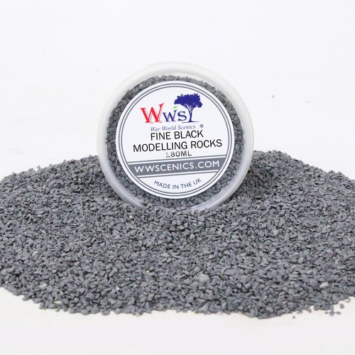 Fine Black Modelling Rocks 1-3mm | Wargame Scenery & Basing Material - Picture 7 of 27