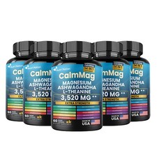 Cortisol Supplement Magnesium Glycinaat 250mg Ashwagandha 150mg (5 Flessen Uitverkoop)