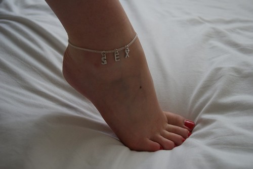 Premium 'SEX' Hotwife Anklet Ankle Chain Jewellery Nympho Horny Lover Insatiable - 第 2/4 張圖片