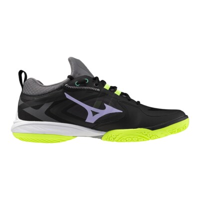 Mizunoウエーブクロー NEO 3 ブラック×パープルライム 28cm3E Mizuno Badminton Shoes WAVE CLAW NEO 3 Black/Purple/Lime 71GA2473