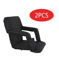 Couple Set 5 Postion Adjustable Stadium Seat Potable Bleacher Chair Camping