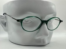 Vintage Y2K Eyeglasses NOS Non Rx Clear Lens Oval Green Plastic