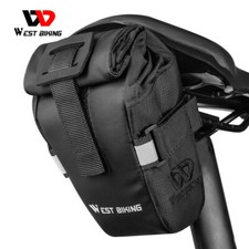 Bolsa de sillín de bicicleta WEST BIKING impermeable reflectante bicicleta asiento cola bolsa