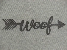 Wood Woof Dog Paw Word Arrow Wood Wall Sign Home Decor 
