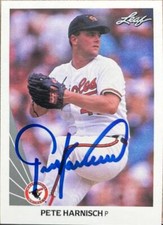 Pete Harnisch Autographed 1990 Leaf #39