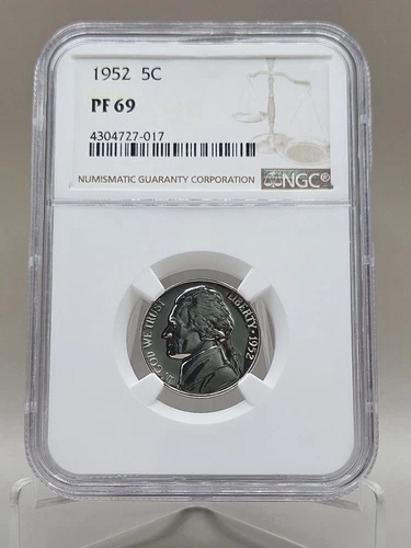 1952 Jefferson Nickel Proof NGC PF 69