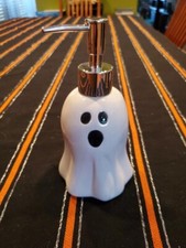Halloween White Ghost Liquid Soap Lotion Pump Dispenser Spooky Holds 11.8 FL OZ