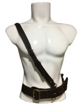 British Army Style Sam Browne Belt With Shoulder Strap Belt-90 cm