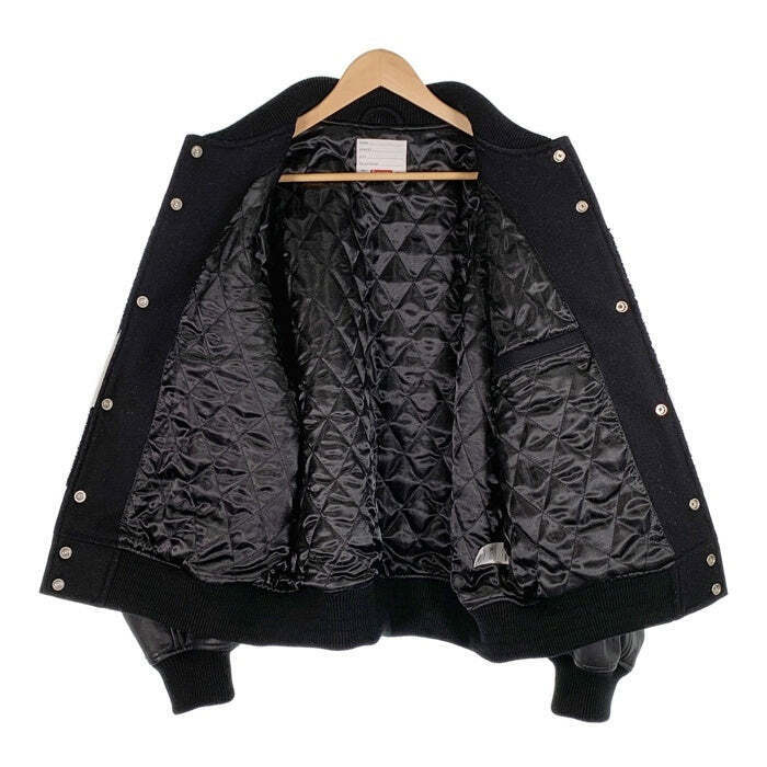 Supreme 24SS Big Logo Chenille Varsity Jacket Black Size M Supreme 24SS Big Logo Chenille Varsity Jacket Black Size M