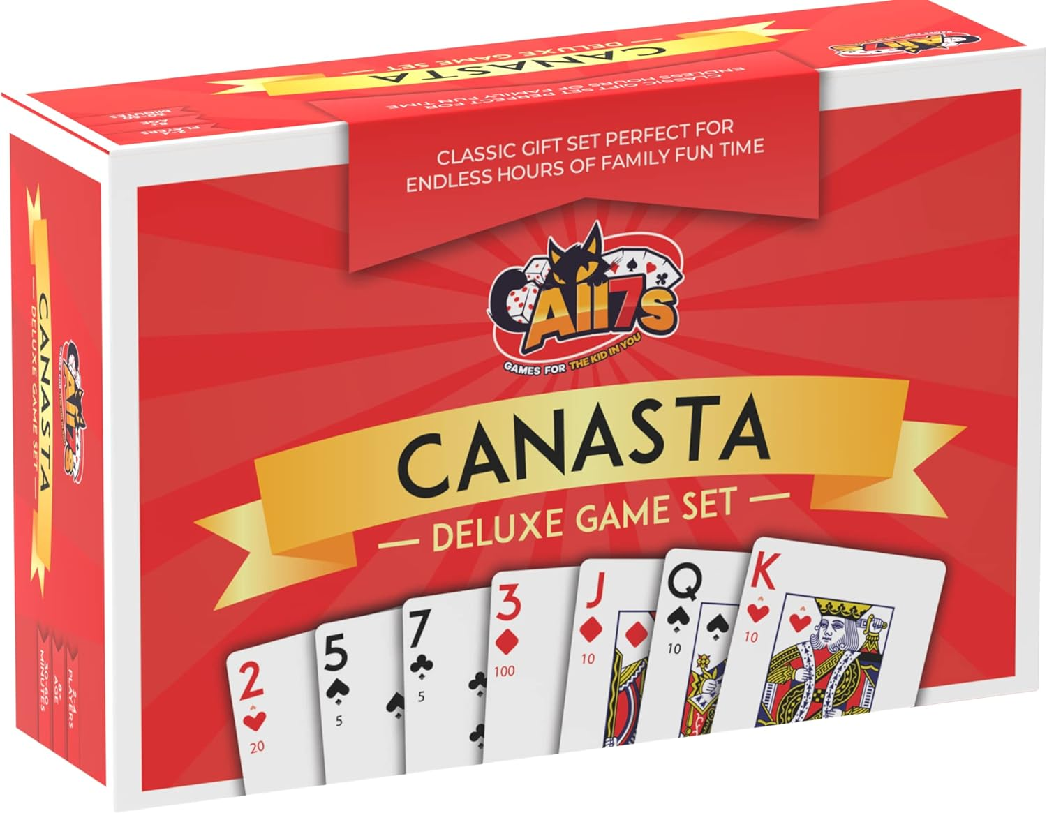 Deluxe Canasta Cards Set with Point Values, the Classic Card Games for Adults an
