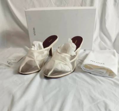 Schuhe Neous   Pherka Mesh Mules Creme, Größe 41 (Luxuriös & Modern)