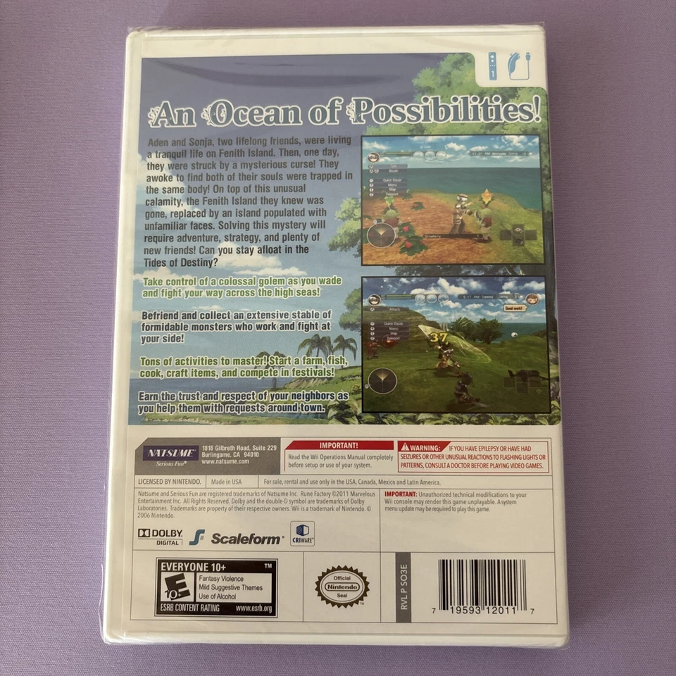 Rune Factory: Tides of Destiny (Nintendo Wii, 2011) - Image 2 of 4