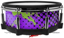 Wrap for Roland vDrum Shell PD140 Halftone Splatter Green Purple