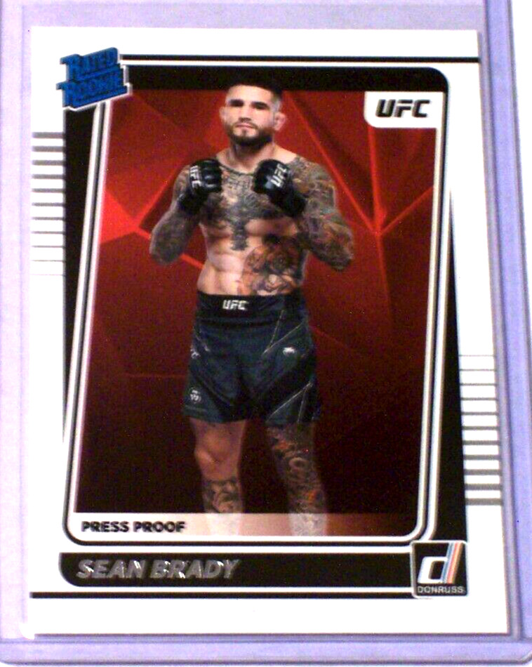 2022 Donruss UFC Silver Press Proof Rated Rookie Card Sean Brady #214