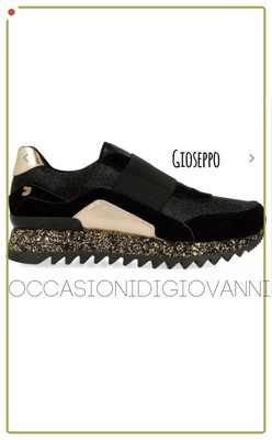 Scarpe da donna Gioseppo sneakers slipon in tessuto nero oro da ginnastica  39/41 | eBay