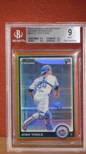 2010 Bowman Chrome Draft Orange Refractor Josh Thole Card BGS 9