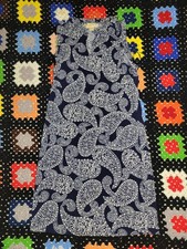 Michael Kors Dress Blue Paisley Print Stretch Women's Extra Small 145