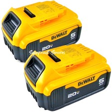 2 New DeWALT DCB205 20V 20 Volt MAX Lithium Ion 5.0 Ah Li-Ion Battery Packs