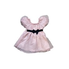 Habitual Baby Girls Pink Tulle Puff Sleeve Bow Dress 24M Princess Balletcore